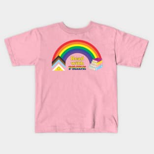 Inclusive Rainbow Read with Pride Kids T-Shirt